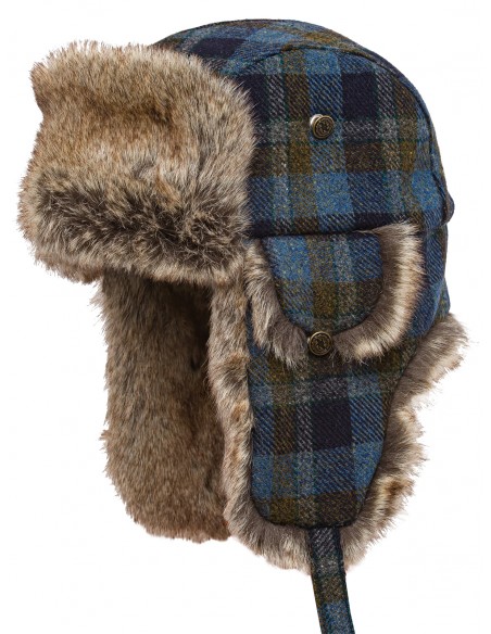 Lumberjack - Praktische und warme Ohrenmütze Shetlandwolle Kunstfell